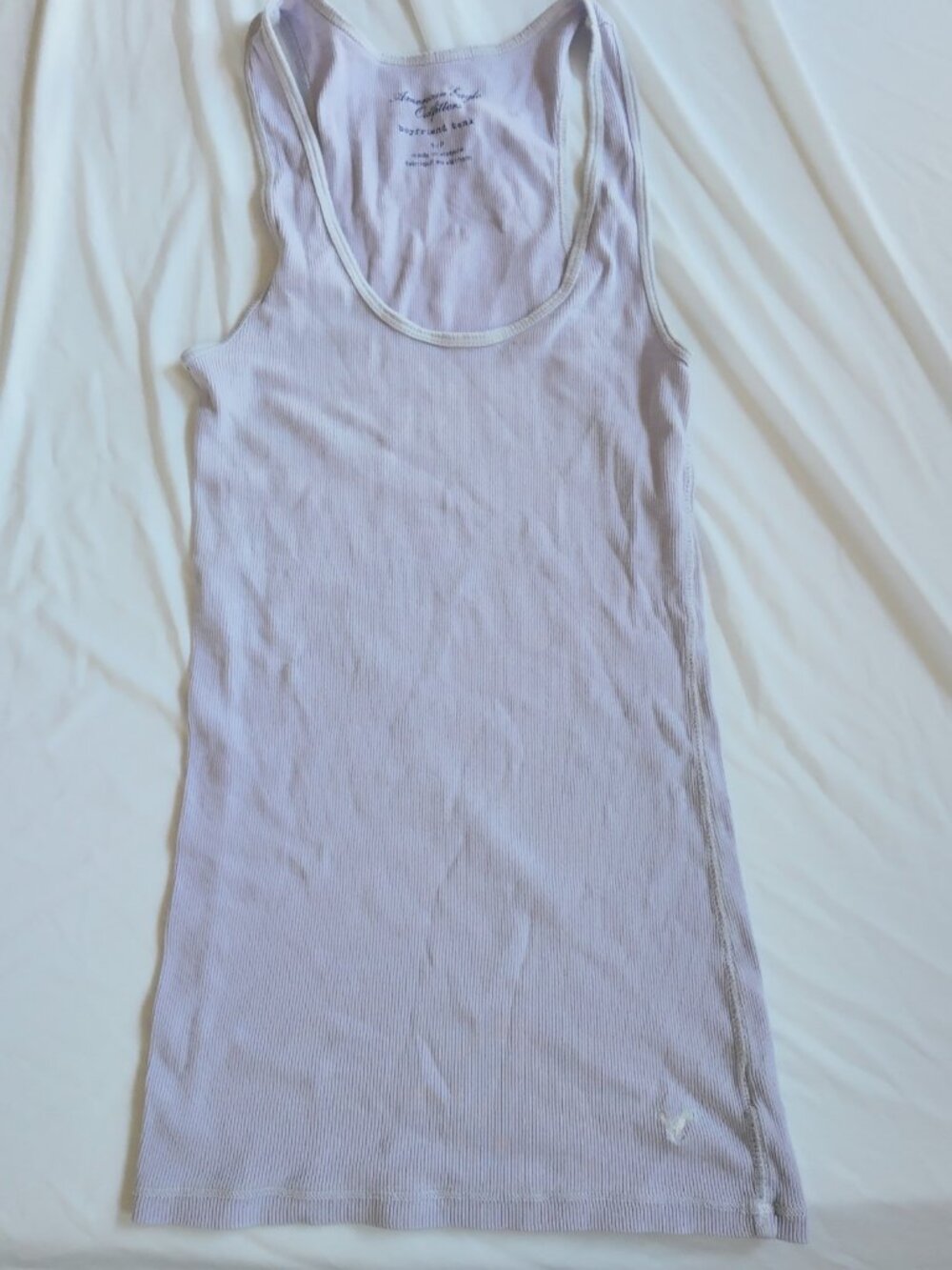 Y2K American Eagle Tank Top Ribbed Lilac Purple Size S